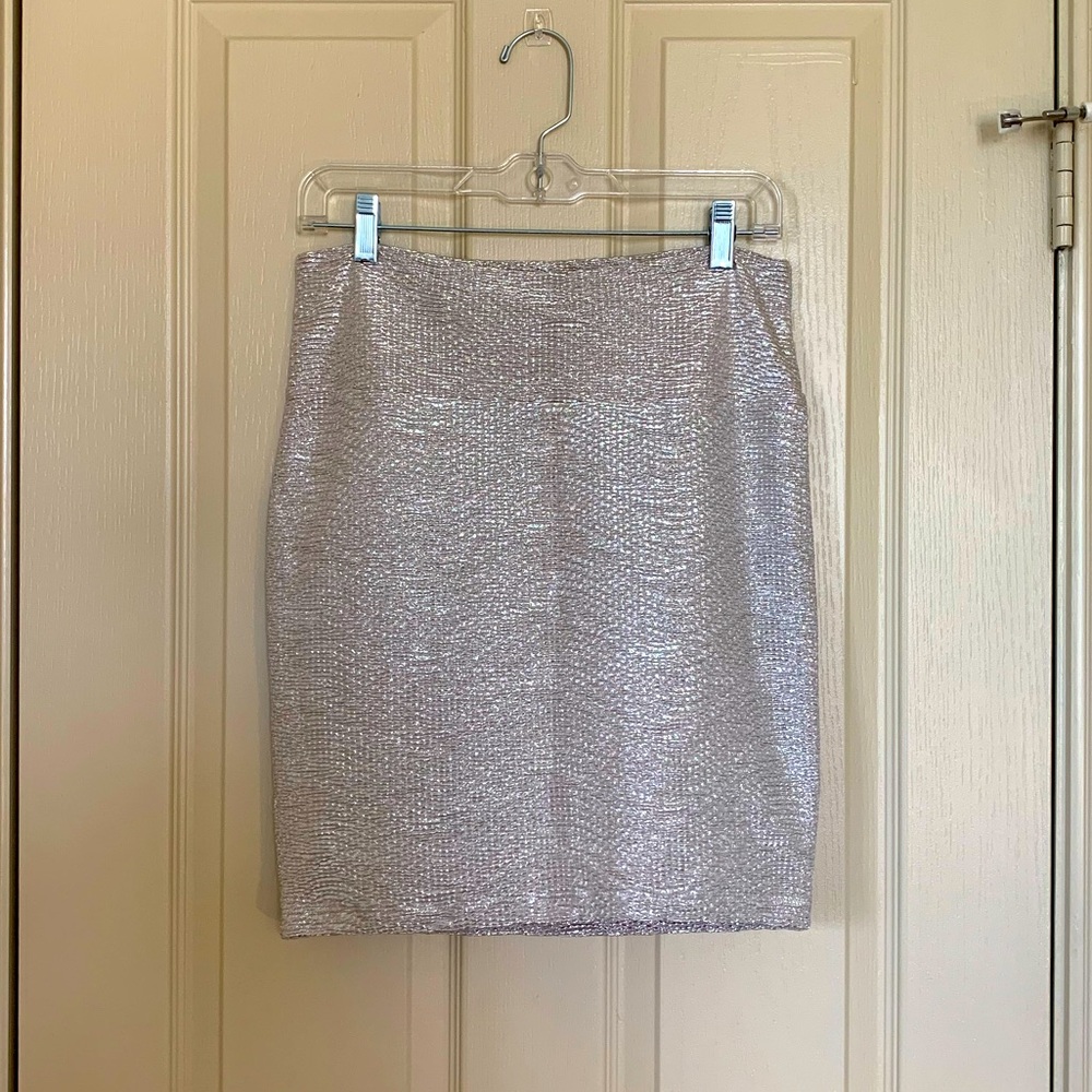 Gold metallic textured bodycon skirt size Large